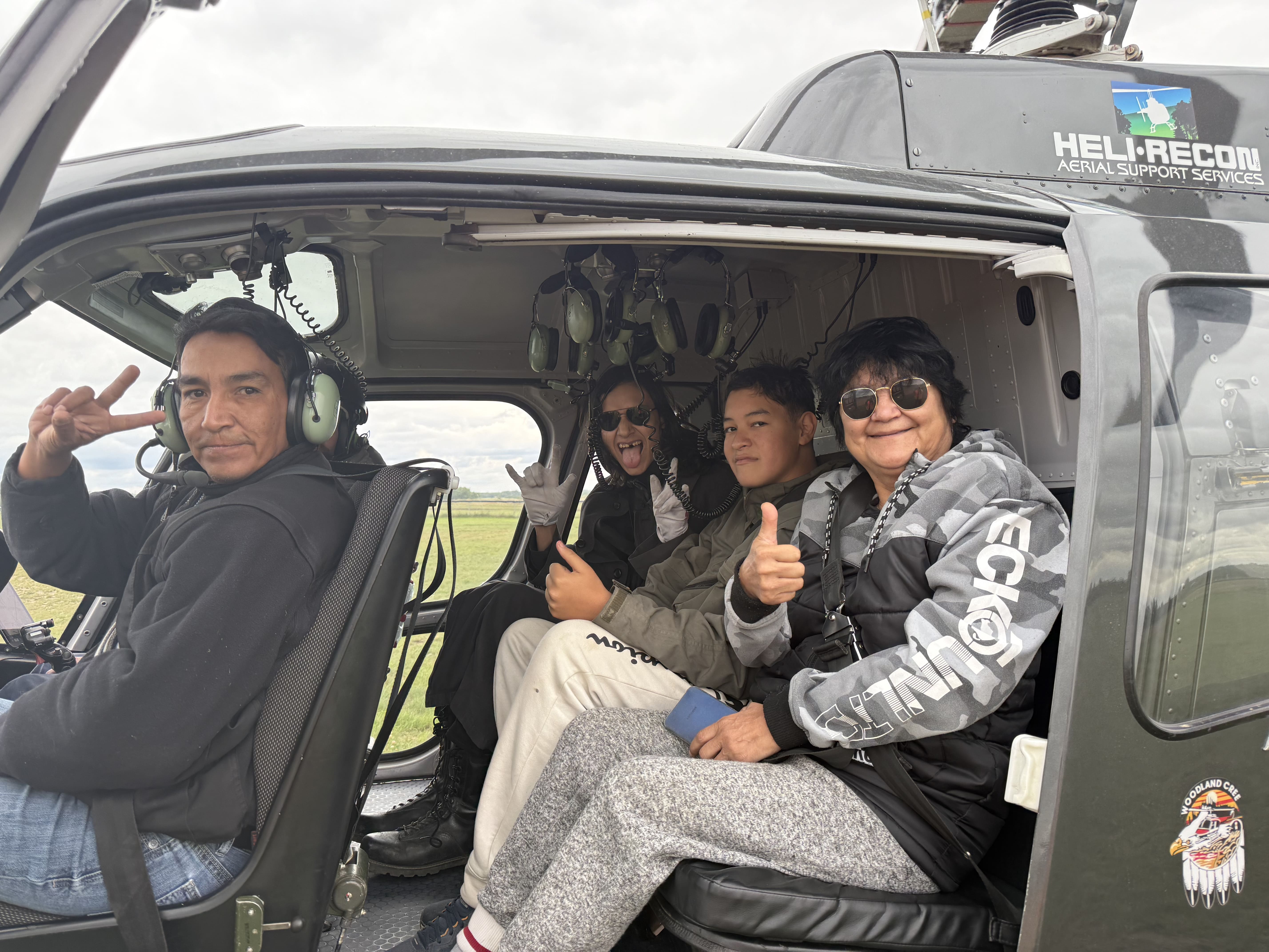 older family looking excited to fly,waiting to takeoff